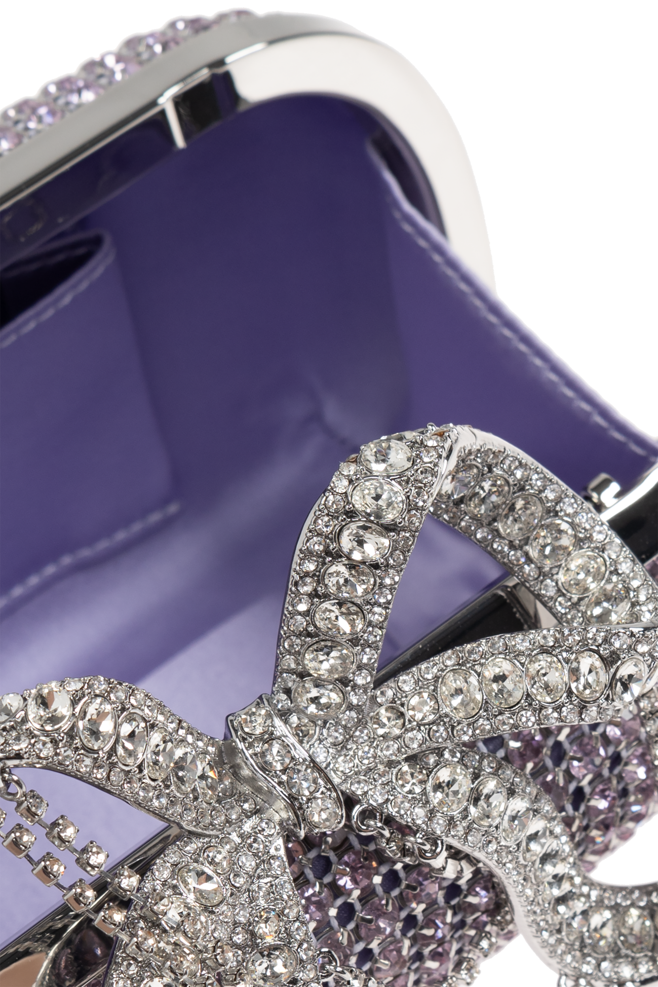 クラッチバッグ SELF-PORTRAIT Woman Clutch Violet PF25319AL LILAC Purple Clutch bag with shimmering crystals Self-Portrait